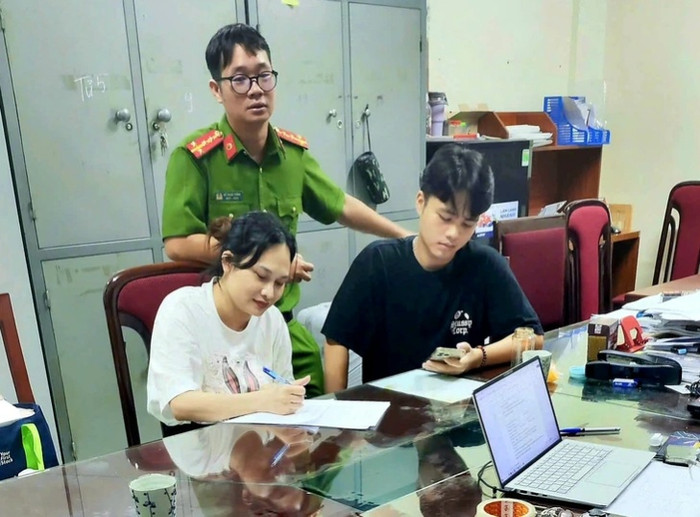 Ngô Thị Thêu tại Cơ quan Công an.