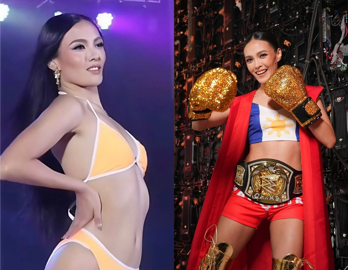 Thí sinh có màn trình diễn bikini gây tranh cãi tại Hoa hậu Hòa bình Philippines 2025. (Ảnh chụp màn hình / MGP)