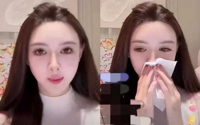Diệp Kha đã bật khóc nức nở khi nhận về những ý kiến tiêu cực. Ảnh: 163