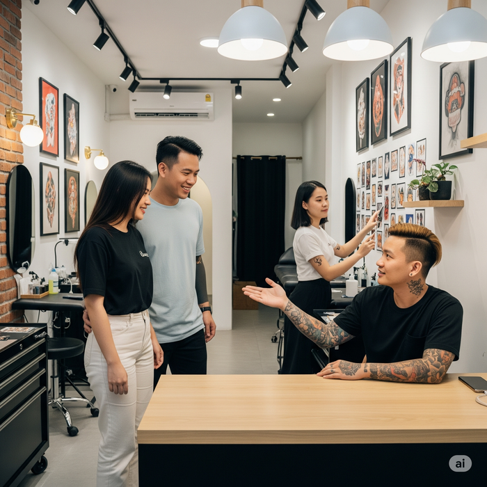 Ồn ào tình ái của sao nam này bắt nguồn từ buổi gặp gỡ tại tiệm xăm. Ảnh minh hoạ