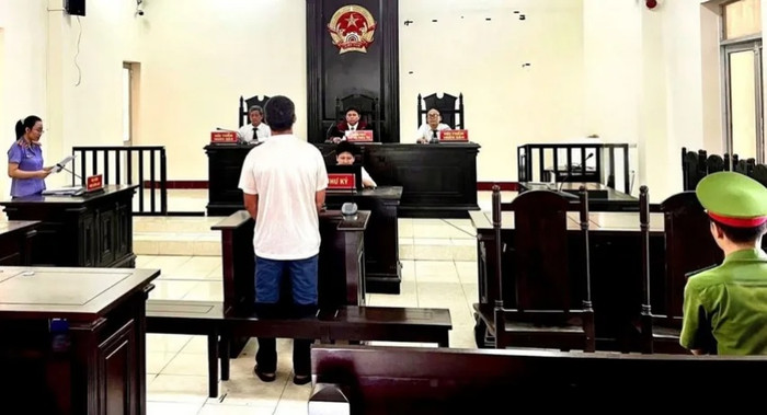 Bị cáo Cường tại phiên toà.