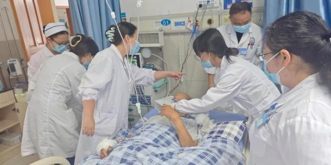 Cụ ông 78 tuổi bị rắn hổ mang chúa cắn, gia đình kéo con rắn dài hơn 2m đến thẳng bệnh viện Ảnh 2