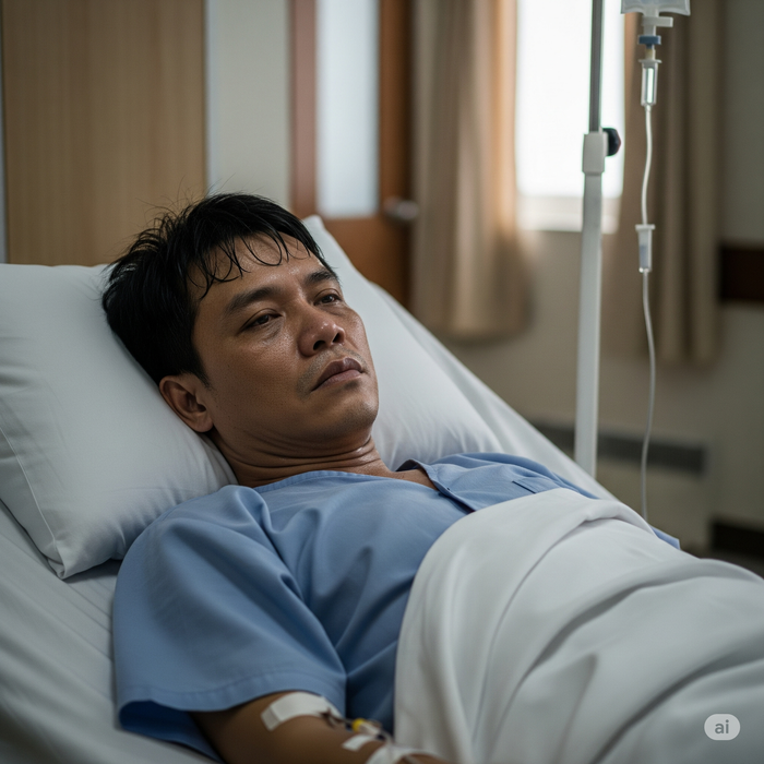 Người đàn ông được cứu sống kịp thời sau khi bị ngất ở ven đường. Ảnh minh hoạ