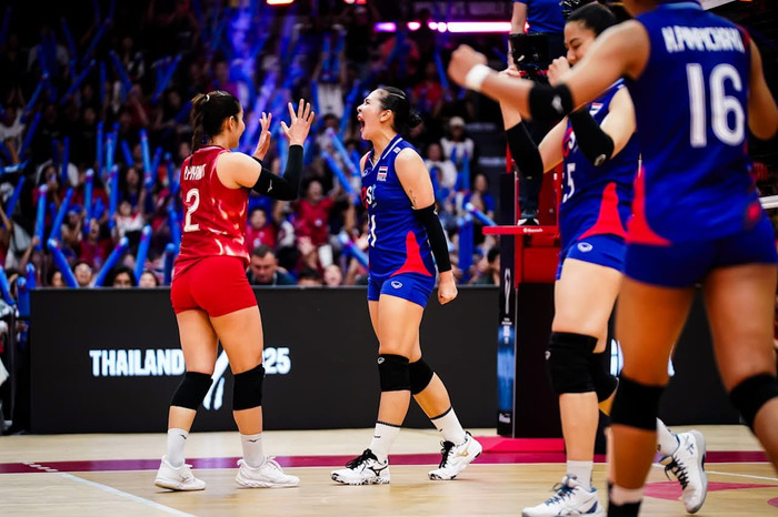 Thái lan thua ngược nhưng có trận đấu thực sự quá hay. Ảnh: SMM Volleyball