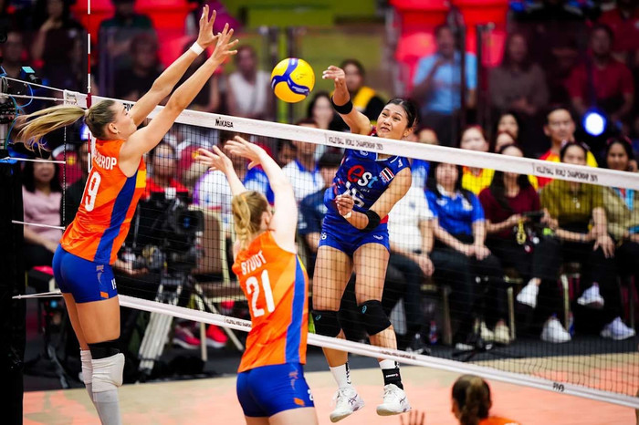 Thái Lan đã chơi rất hay trước Hà Lan. Ảnh: SMM Volleyball