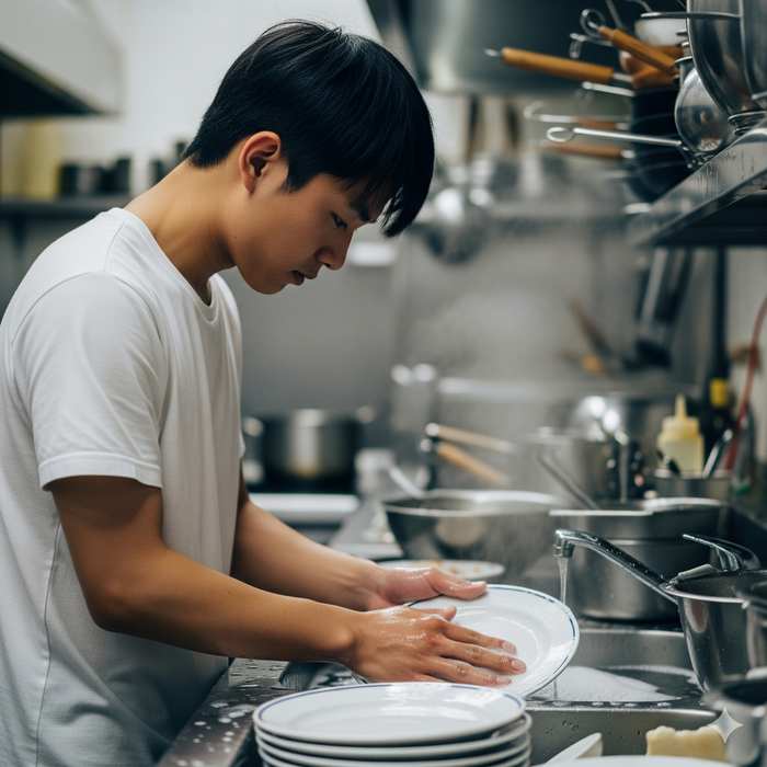 Chàng trai này đã cúi đầu trong một thời gian dài. Ảnh minh hoạ