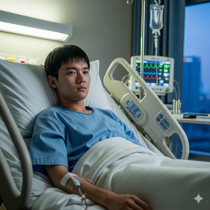 Chàng trai 19 tuổi đã kịp thời được cứu chữa. Ảnh minh hoạ