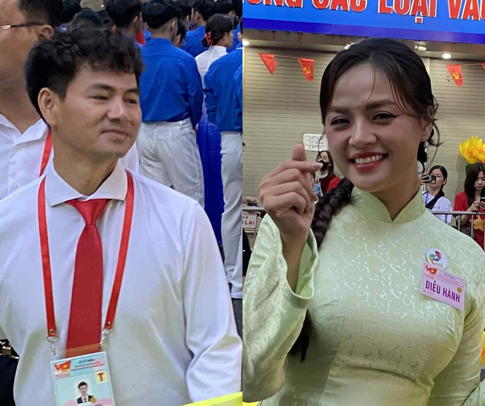 NSND Xuân Bắc, Thu Quỳnh tại buổi tổng duyệt vào sáng 30/8. (Ảnh Phương Thảo)