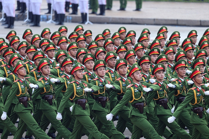 Các khối lực lượng vũ trang tham gia buổi Tổng duyệt - Ảnh: VGP/Nhật Bắc 