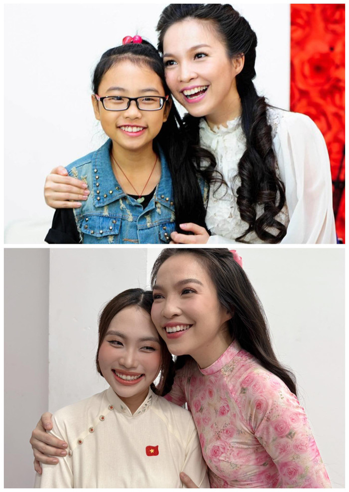 Phương Mỹ Chi và Hiền Thục cùng chung 1 khung hình. (Ảnh: FBNV)