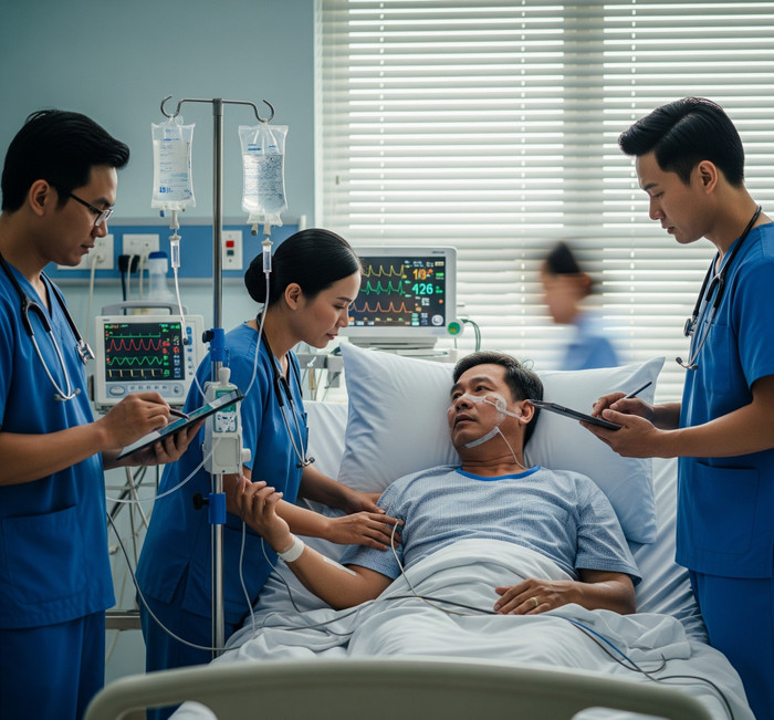 Cần đưa người bị đột quỵ đến cơ sở y tế càng sớm càng tốt, tuyệt đối không tự chữa trị bằng mẹo dân gian tại nhà. (Ảnh minh họa)