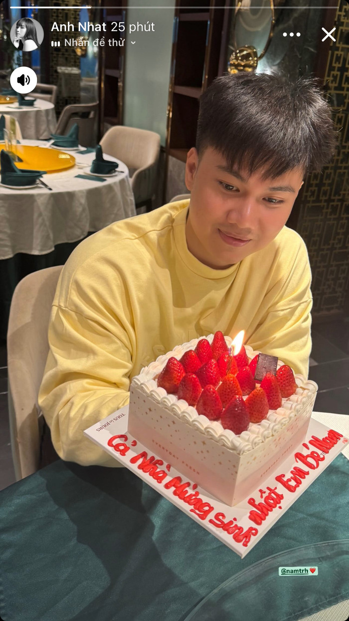 Miu Lê đăng chúc mừng sinh nhật của Nam Vlog. Ảnh: FB Miu Lê
