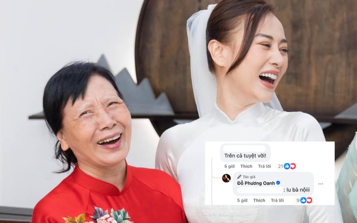 Màn tương tác giữa mẹ chồng và Phương Oanh đã nhận được sự chú ý từ phía cư dân mạng. Ảnh: FBNV