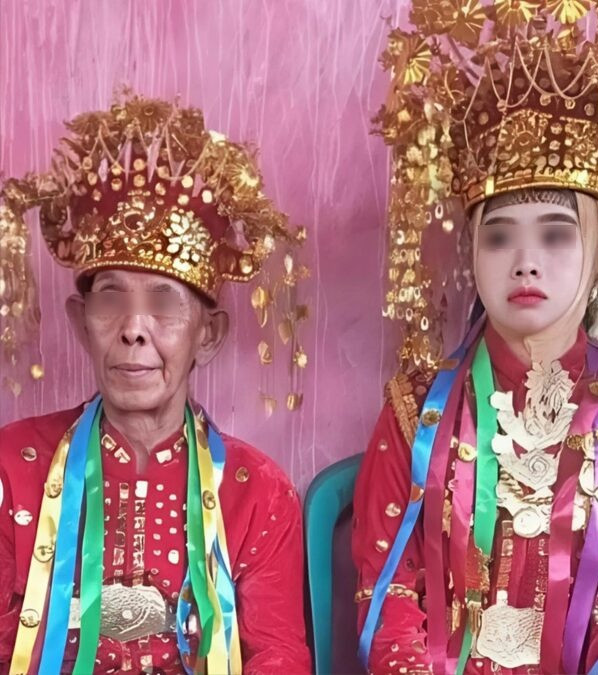 Ông cụ 73 tuổi cưới vợ 27 tuổi, hình ảnh tại đám cưới gây xôn xao Ảnh 1