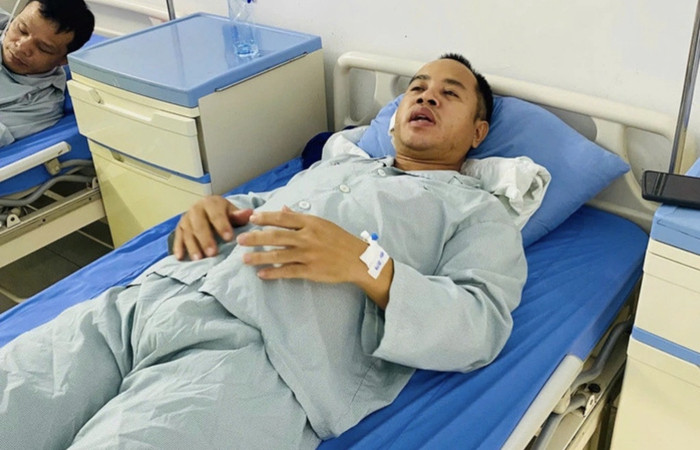 Anh Nguyễn Đức Vĩnh tại bệnh viện.