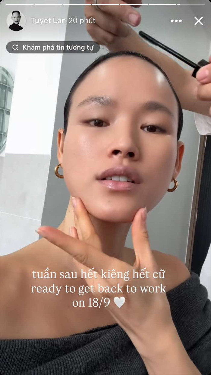 Người mẫu Tuyết Lan quyết định đi làm trở lại vào tuần tới. Ảnh: FBNV