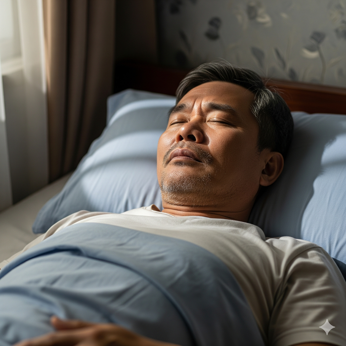 Người đàn ông được hàng xóm phát hiện bất tỉnh tại nhà. Ảnh: FBNV