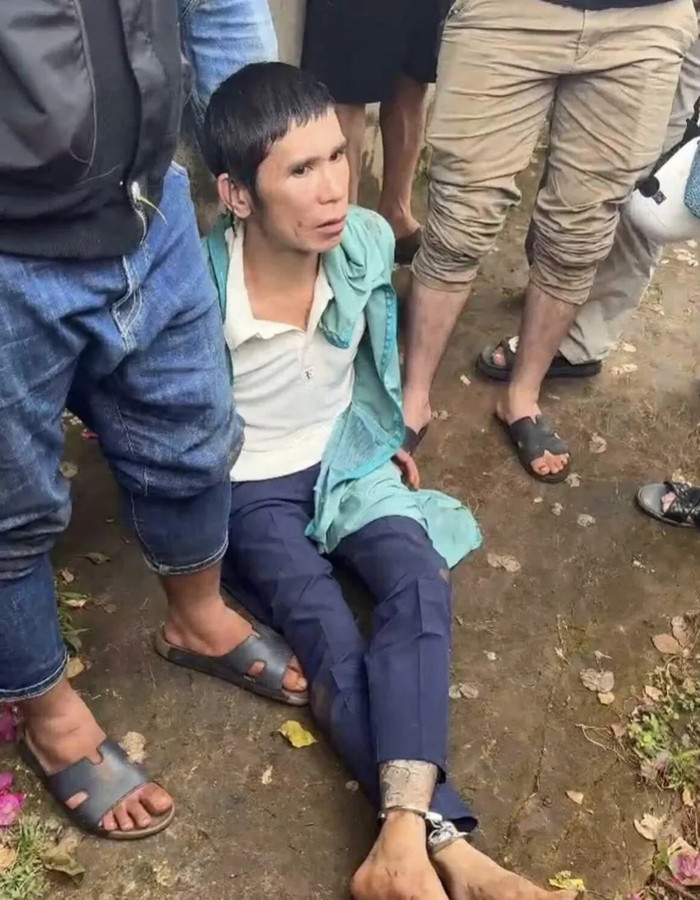 Nghi phạm Nguyễn Nam Đại Thuận sát hại 4 người cùng 1 gia đình đã bị bắt giữ. Ảnh: Pháp luật TP.HCM