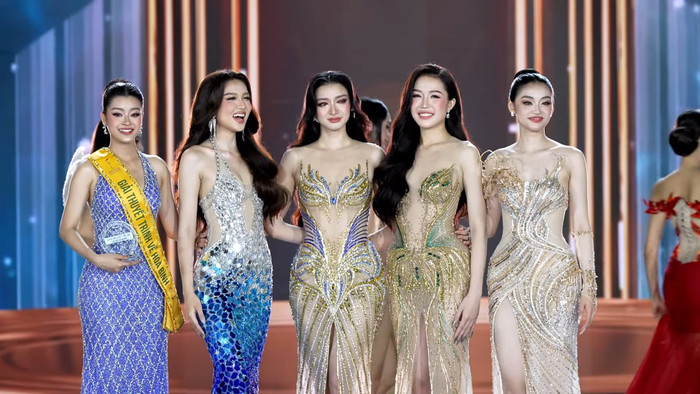 Top 5 Miss Grand Vietnam 2025 chính thức lộ diện. (Ảnh chụp màn hình)