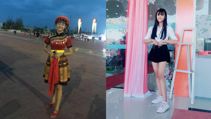 Nguyễn Thị Yến Nhi với ngoại hình non nớt trong những tấm ảnh quá khứ gây sốt mạng xã hội. (Ảnh: FBNV)