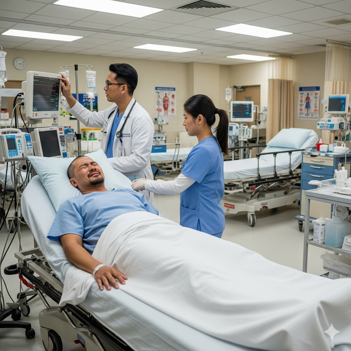 Người đàn ông nhập viện cấp cứu sau khi ăn hàu sống. Ảnh minh hoạ