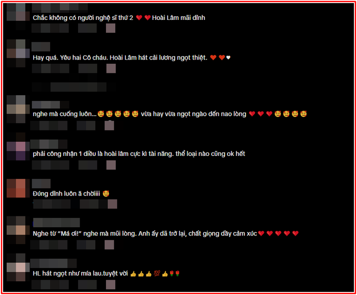 Cộng đồng mạng không ngừng dành lời khen cho màn kết hợp giữa Hoài Lâm và nghệ sĩ Thanh Hằng (Ảnh: Chụp màn hình) 