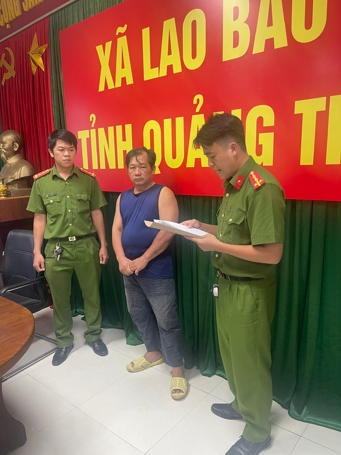 Tài xế tại Cơ quan Công an. Ảnh: Công an tỉnh Quảng Trị