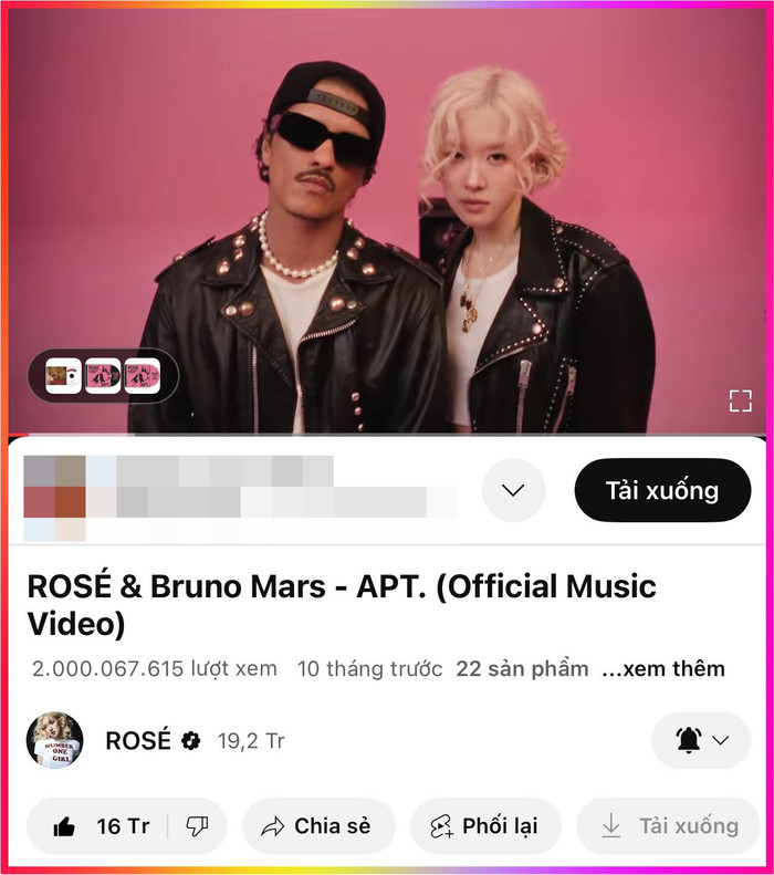 APT cán mốc 2 tỷ view, mở ra hàng loạt cột mốc lịch sử cho Rosé Ảnh 1