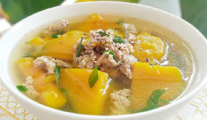 Món canh bí đỏ. (Ảnh minh họa)