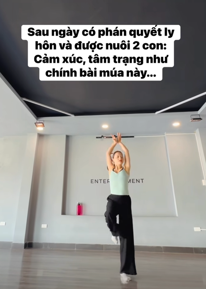 Lan Phương lựa chọn đăng video tập múa sau khi ly hôn. Ảnh chụp màn hình