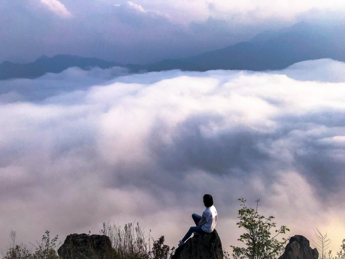 Săn mây tại Bản Hang Đá. (Nguồn: mia)