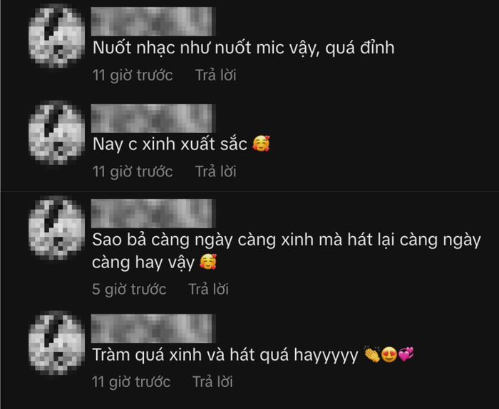 Khán giả dành nhiều lời có cánh cho nhan sắc và giọng hát. (Ảnh: chụp màn hình)