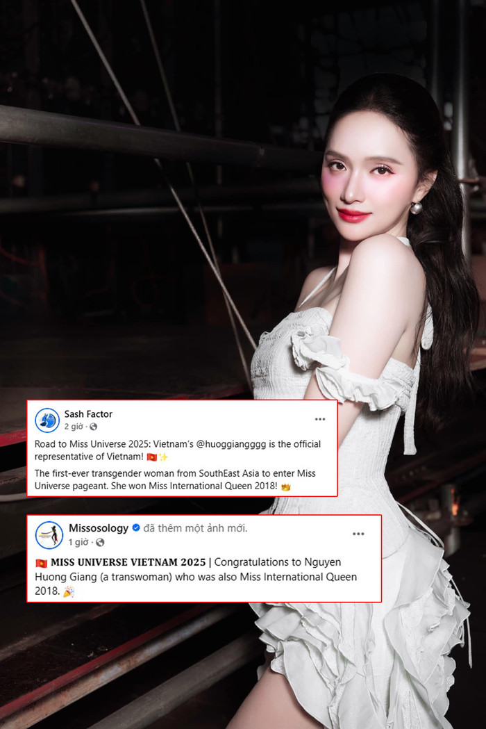 Nhiều chuyên trang sắc đẹp quốc tế đưa tin Hương Giang trở thành đại diện Việt Nam tại Miss Universe 2025.