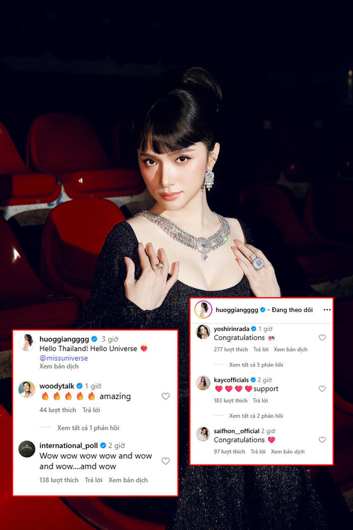 Nhiều khán giả quốc tế bất ngờ cũng như chúc mừng Hương Giang sẽ đại diện Việt Nam tại Miss Universe 2025. (Ảnh FBNV)