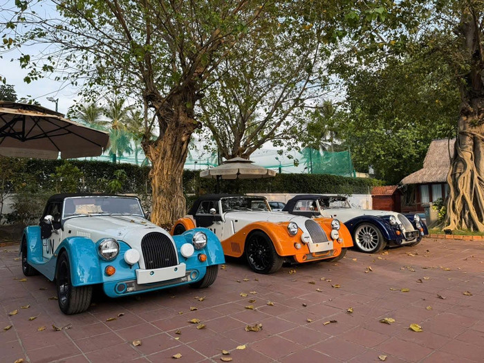 Dàn Morgan Plus Four và Plus Six chuẩn ông trùm siêu xe Đặng Lê Nguyên Vũ. (Ảnh: Xuân Siêu Xe)