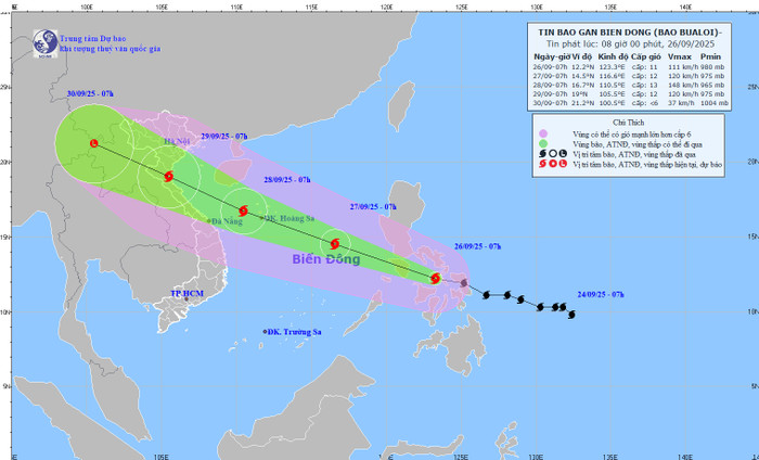 Ảnh: Trung tâm Dự báo Khí tượng Thủy văn Quốc gia
