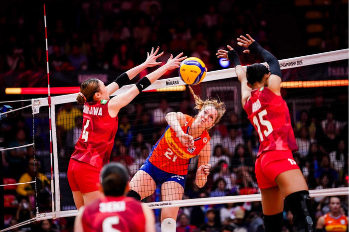 Hà Lan chơi rất hay nhưng vẫn thua ngược 2-3 trước Nhật Bản. Ảnh: SMM Volleyball