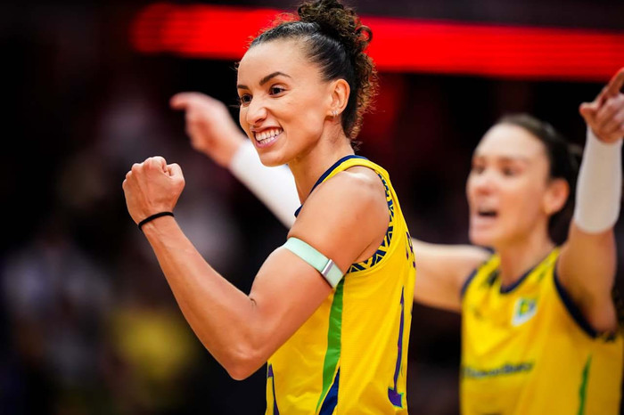 Brazil xuất sắc đánh bại Pháp 3-0. Ảnh: volleyballworld