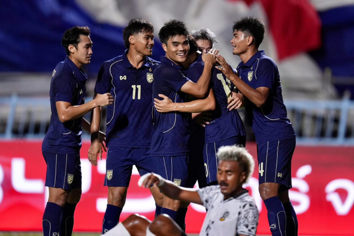 Dù thắng Fiji 3-0 nhưng không ít CĐV Thái Lan bày tỏ sự không hài lòng. Ảnh: FAT