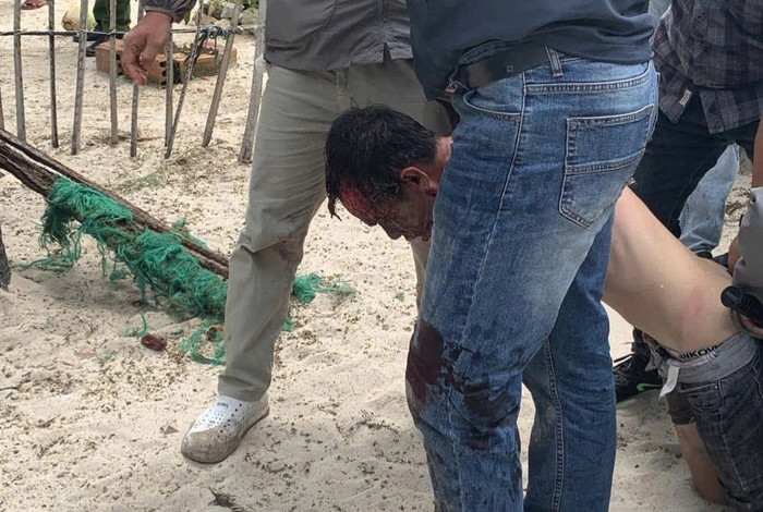 Nguyễn Văn T lúc bị bắt giữ.