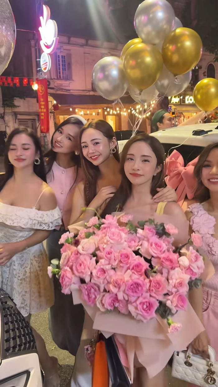 Quỳnh Nga đăng ảnh video, hình ảnh sinh nhật đều không có mặt Quỳnh Nga. Ảnh: TikTok Nhân vật