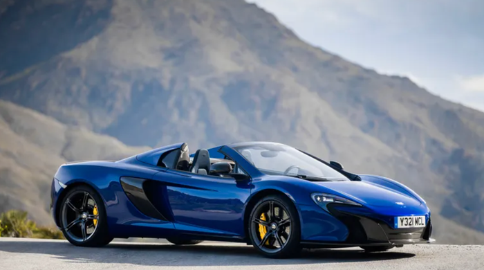 McLaren 650S Spider Aurora Blue từng thuộc sở hữu của doanh nhân Minh Nhựa trước khi về bộ sưu tập của Cường Đô La. (Ảnh: MotorTrend)