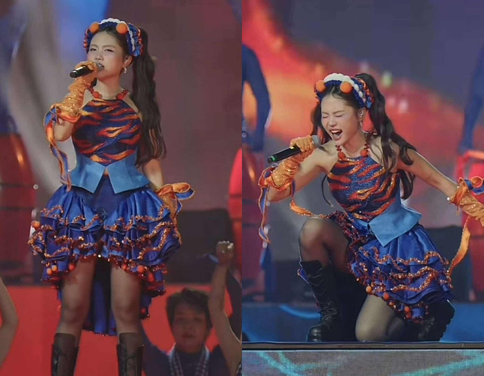 Phương Mỹ Chi diện trang phục cá tính, năng động và biểu diễn đầy năng lượng trên sân khấu.