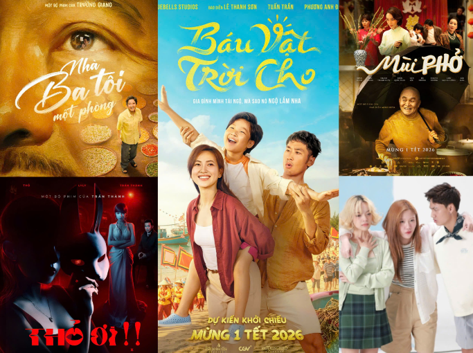 Đường đua phim Tết 2026 trở nên khốc liệt với sự góp mặt của Nhà Ba Tôi Một Phòng, Mùi Phở và nhiều dự án Việt tham vọng phòng vé