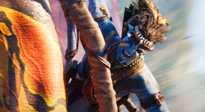 Jake Sully cưỡi Toruk trong Avatar 3: Lửa Và Tro Tàn, hình ảnh biểu tượng cho quy mô sử thi và sức hút phòng vé của phần phim thứ ba do James Cameron đạo diễn