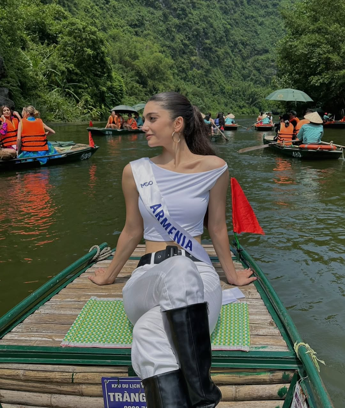 Lilia Gzraryan trong thời gian thi Miss Cosmo 2024 tại Việt Nam. Ảnh: IGNV