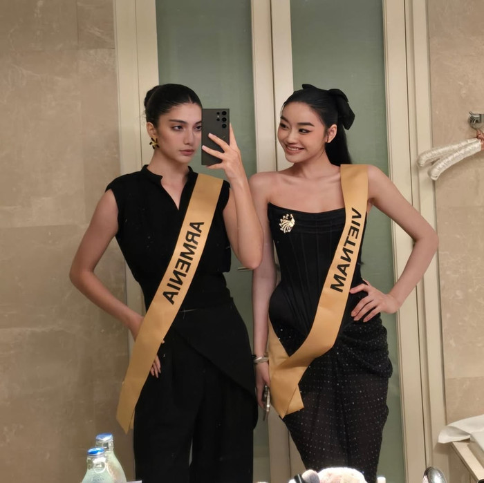 Lilia và Yến Nhi khi cùng tham gia Miss Grand International 2025. Ảnh: IGNV