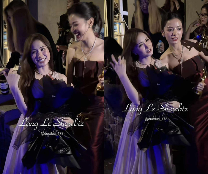 Hòa Minzy hài hước công khai là cặp đôi 'Nữ - Nữ diễn viên được yêu thích nhất'. (Ảnh từ TikTok Lặng lẽ showbiz)