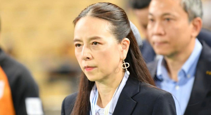 Madam Pang đã có hai trạng thái liên tiếp sau khi U23 Thái Lan suýt thắng U23 Iraq. Ảnh: Thairath&nbsp;