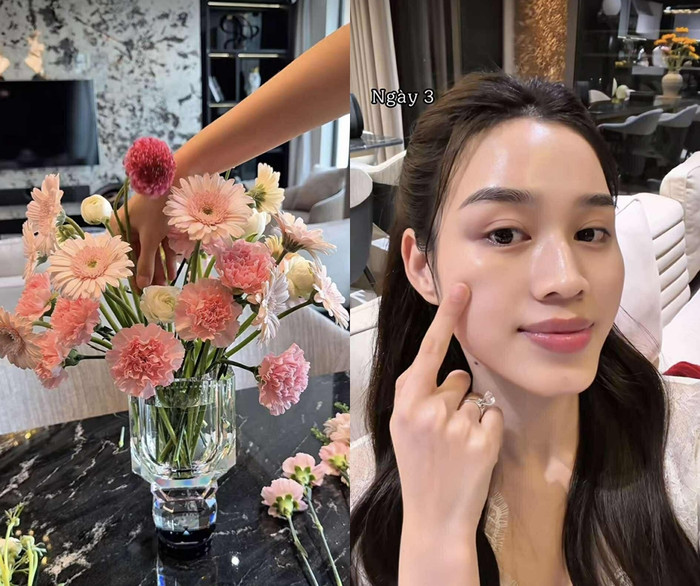 Tổ ấm của nàng hậu và chồng có gam màu trung tính làm chủ đạo, được bài trì theo phong cách hiện đại.